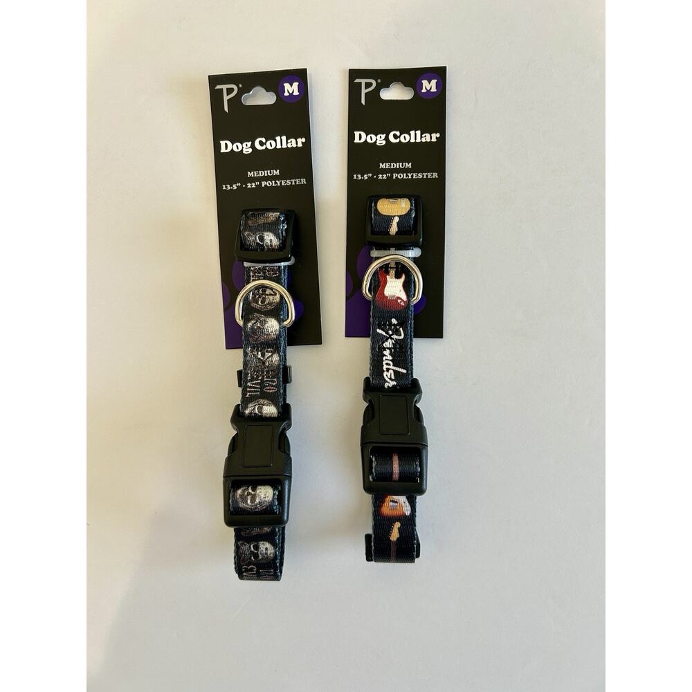 Set of 2 Fender Guitar Alchemy No Evil Dog Collars Medium 13.5”- 22” NWT Perri’s
